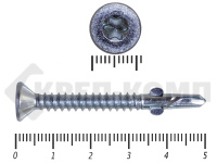 Саморезы Конструкционные, потай Torx, цинк с нарез. ушками на наконечнике  5,5х50 (200 шт)