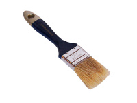 Кисть плоская 1,5" ЭКСПЕРТ натуральная щетина синяя деревянная ручка SANTOOL (1шт) Распродажа