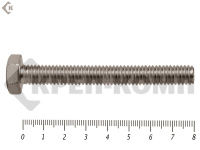 Болты с полной резьбой, нержавеющие DIN933 А2 6х 80 "МОСКРЕП" (100 шт)