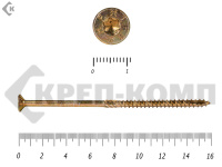 Саморезы Конструкционные, потай Torx, желтый цинк   6.0х160 мм ПРОФИ HIMTEX (100 шт)
