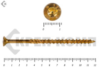 Саморезы Конструкционные, потай Torx, желтый цинк   6.0х120 мм (10 шт) 