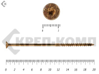 Саморезы Конструкционные, потай Torx, желтый цинк   6.0х200 мм ПРОФИ HIMTEX (100 шт)