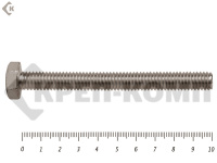 Болты с полной резьбой, нержавеющие DIN933 А2 6х100 "МОСКРЕП" (100 шт)