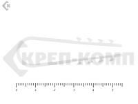 Дюбель хомут для крепления кабеля, цвет-белый 11х18 (100шт)