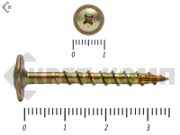 Саморезы с прессшайбой по дереву HIMTEX, Wood-Plate 3.8х35 мм (50 шт)