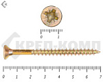 Саморез желтый цинк POZY 6х 70 Фасовка (150шт) – фото