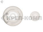 Термошайба для сотового поликарбоната D30 прозрачная 2-й сорт (1000шт) Распродажа – фото