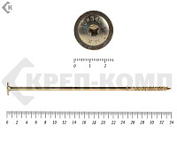 Саморезы с прессшайбой Torx, по дереву, желтый цинк   10х340 мм (25 шт)