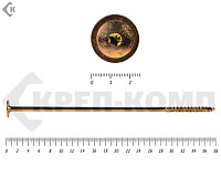 Саморезы с прессшайбой Torx, по дереву, желтый цинк   10х380 мм (25 шт)