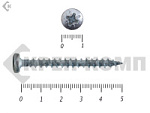 Саморезы универсальные, с полукруглой головкой, цинк HIMTEX 5.0х50 мм (200 шт) – фото