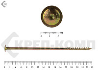 Саморезы с прессшайбой Torx, по дереву, желтый цинк   10х320 мм (25 шт)