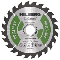 Диск пильный по дереву 190*30/20*24Т Hilberg Industrial (1 шт)